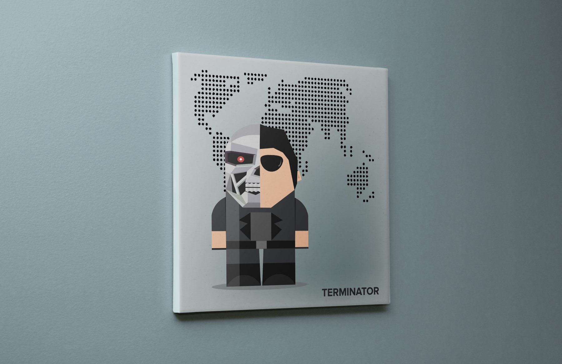 superhero terminator illustration