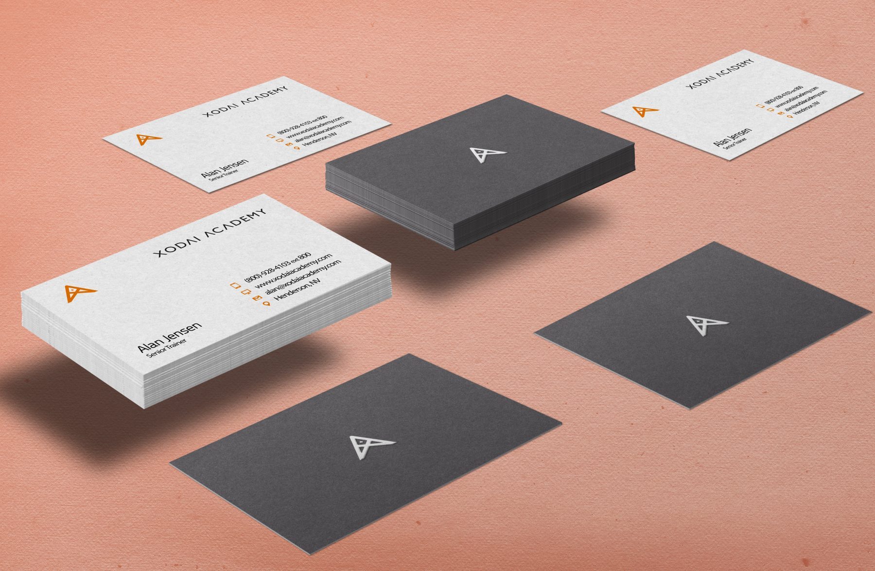 xodai academy business cards design