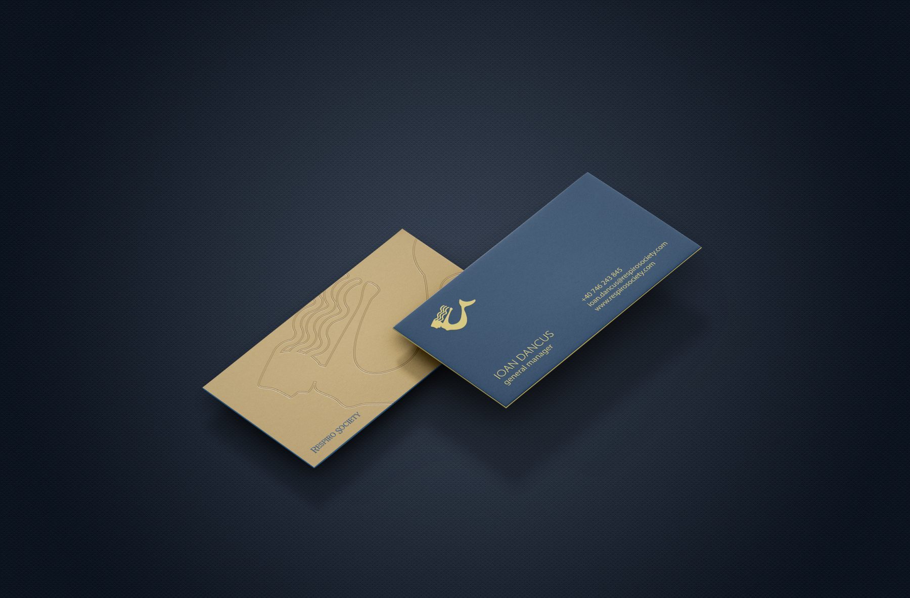 Respiro Underwater Research Business Card Design