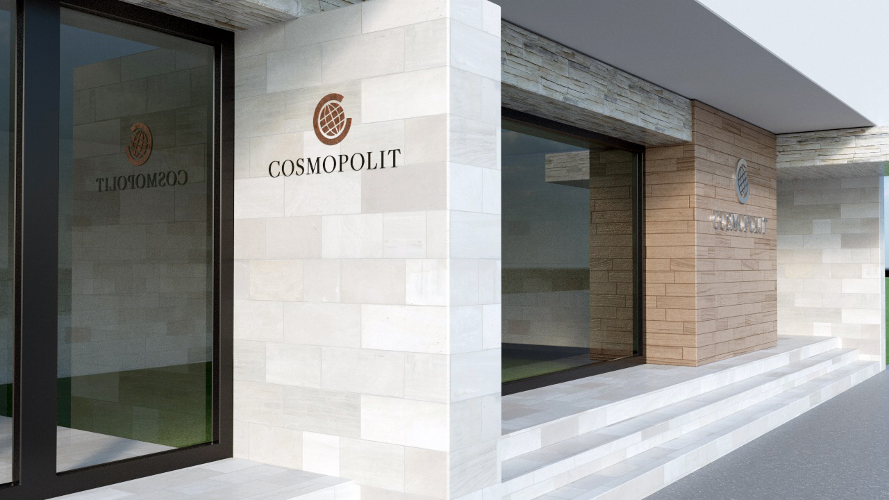 Cosmopolit Residence litere volumetrice signalistica exterior BroHouse