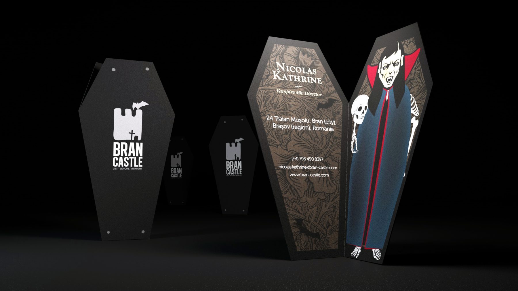 Coffin Business Card Design