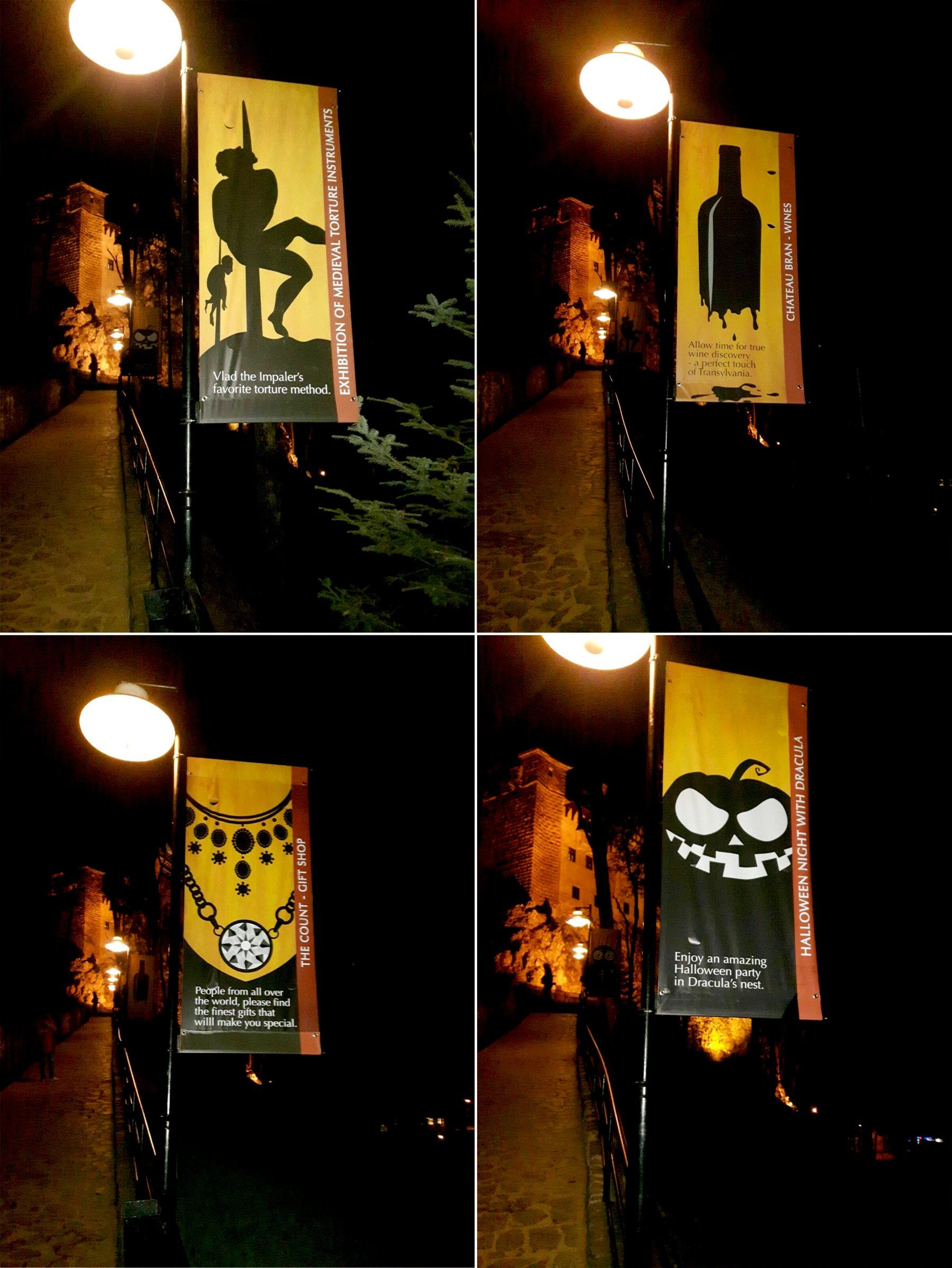 Bran Castle Flags Exterior