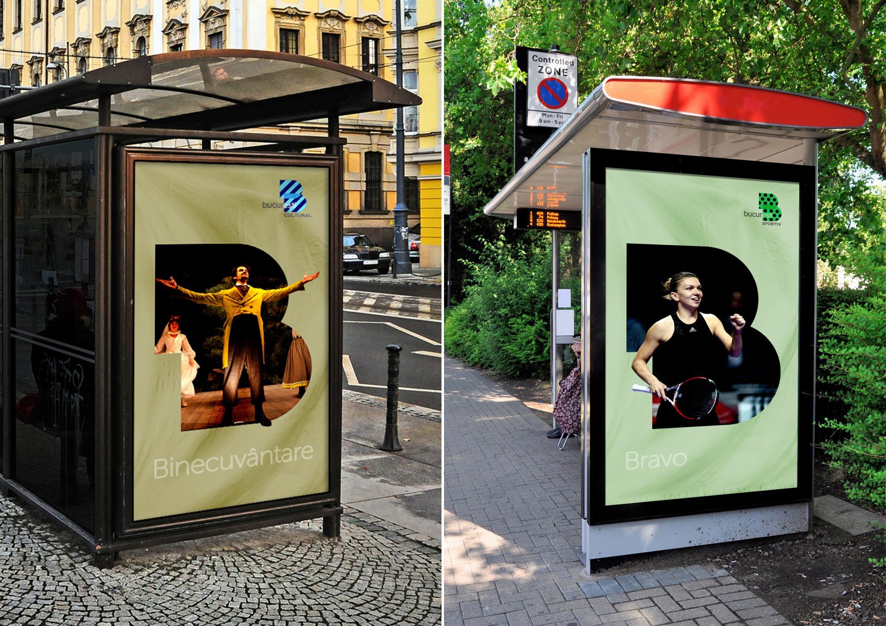 Bucharest bus stop outdoor campaign