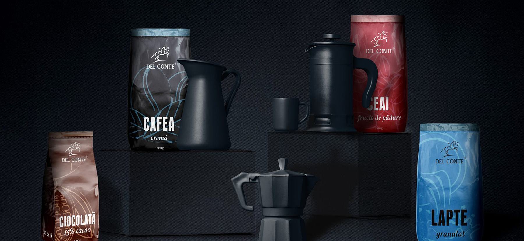 del conte packaging coffee design by brohouse