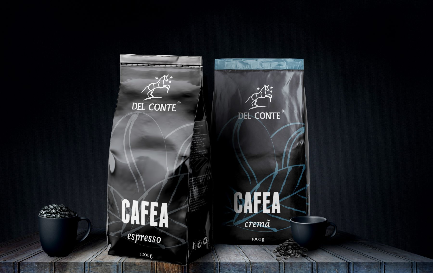 Del Conte packaging design Coffee