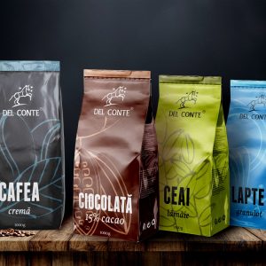 Del Conte packaging design Coffee Tea Milk Espresso