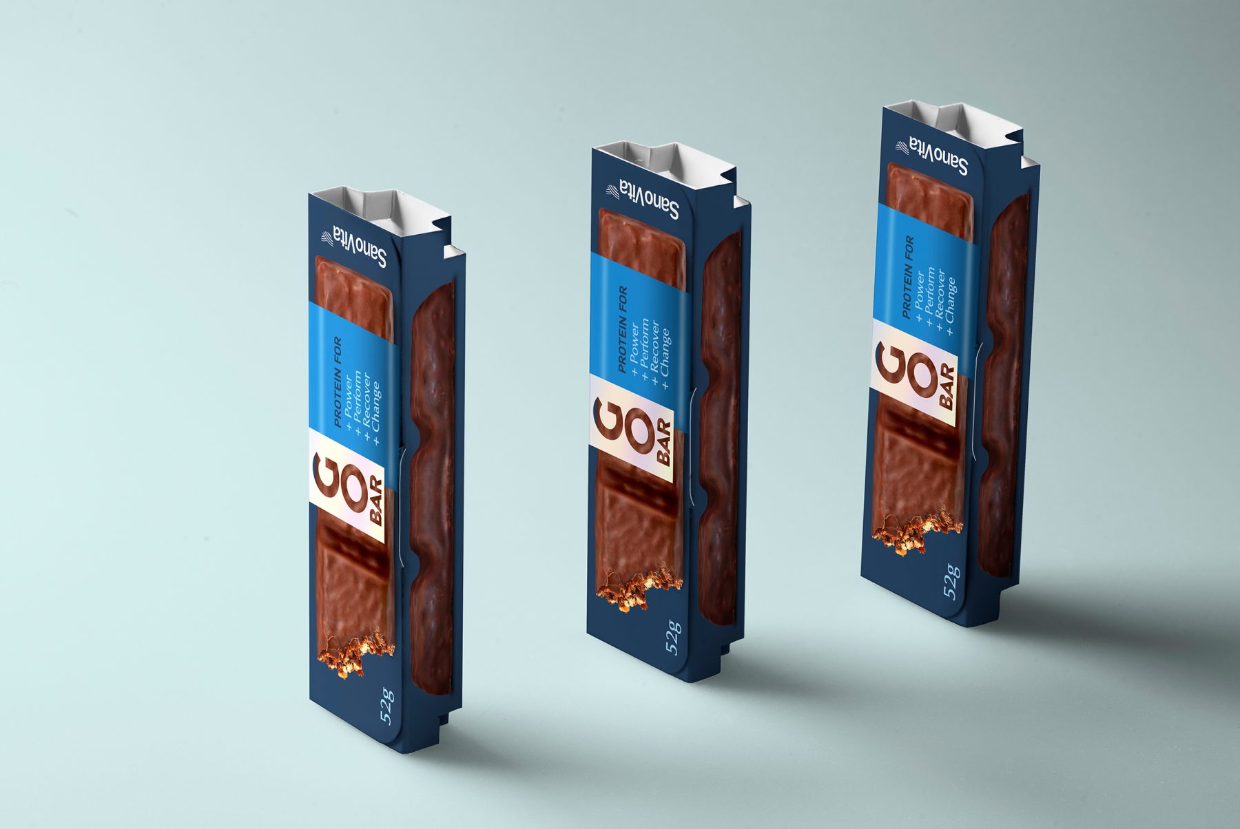 Go Bar protein bar packaging design