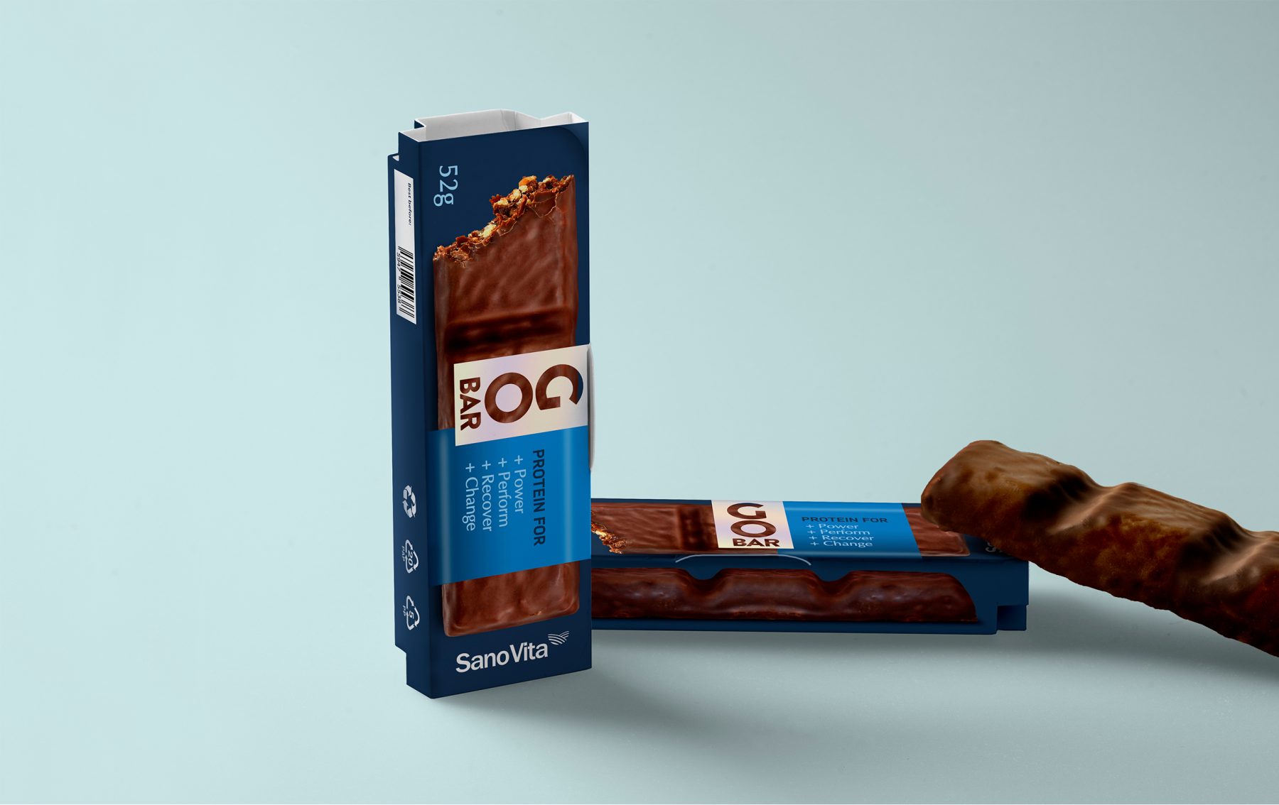 Go Bar protein bar packaging design