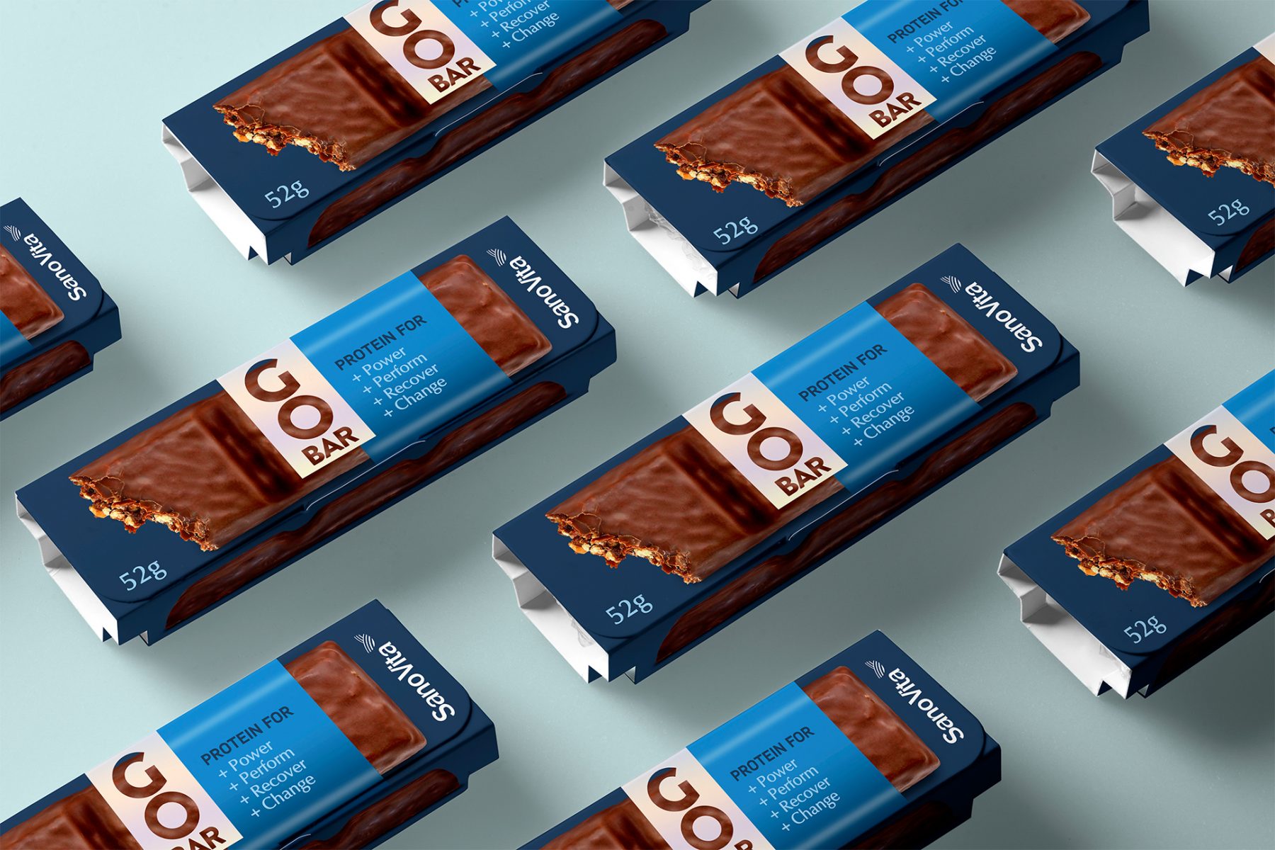 Go Bar protein bar packaging design