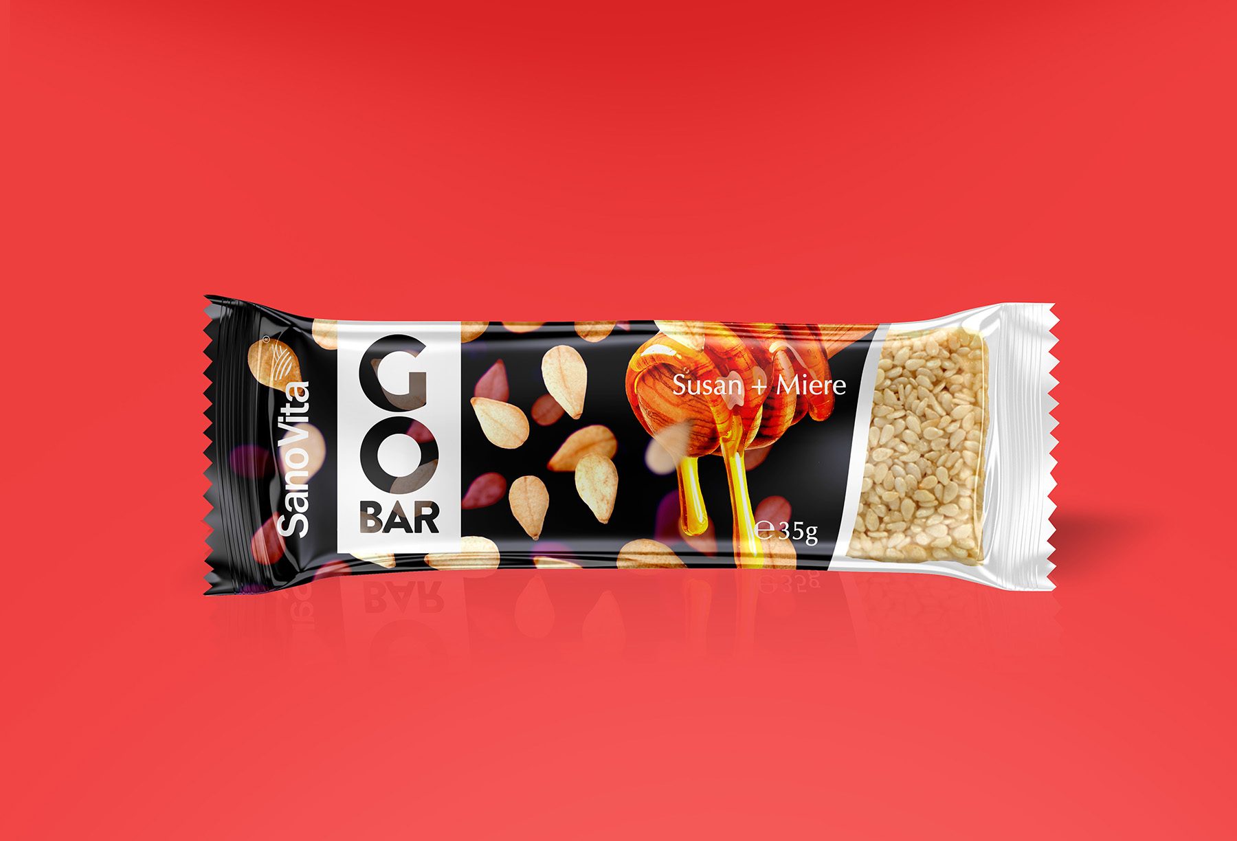 Go Bar seed bar packaging design sesame honey