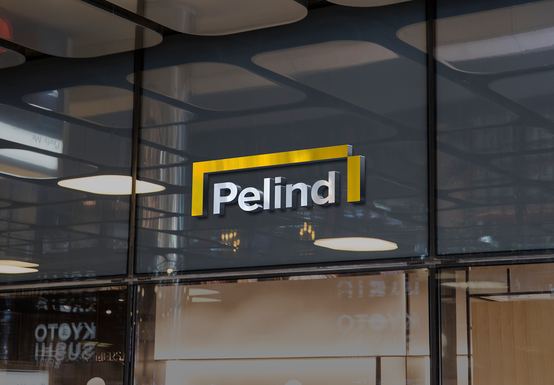 logo Pelind caseta luminoasa exterior