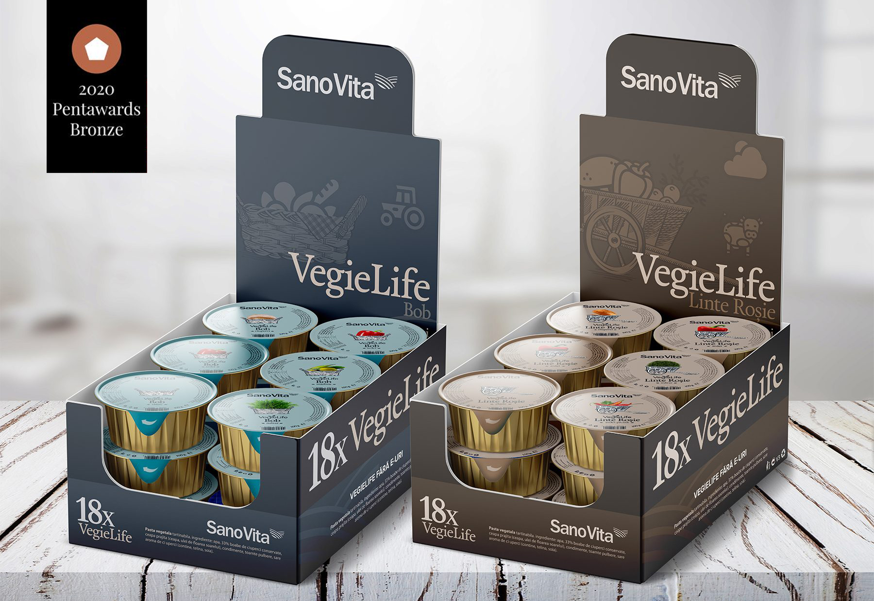 Design de ambalaj - cutie carton Vegie Life Sanovita