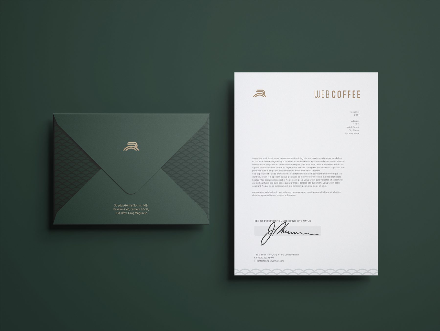 Web Coffee Envelope Design