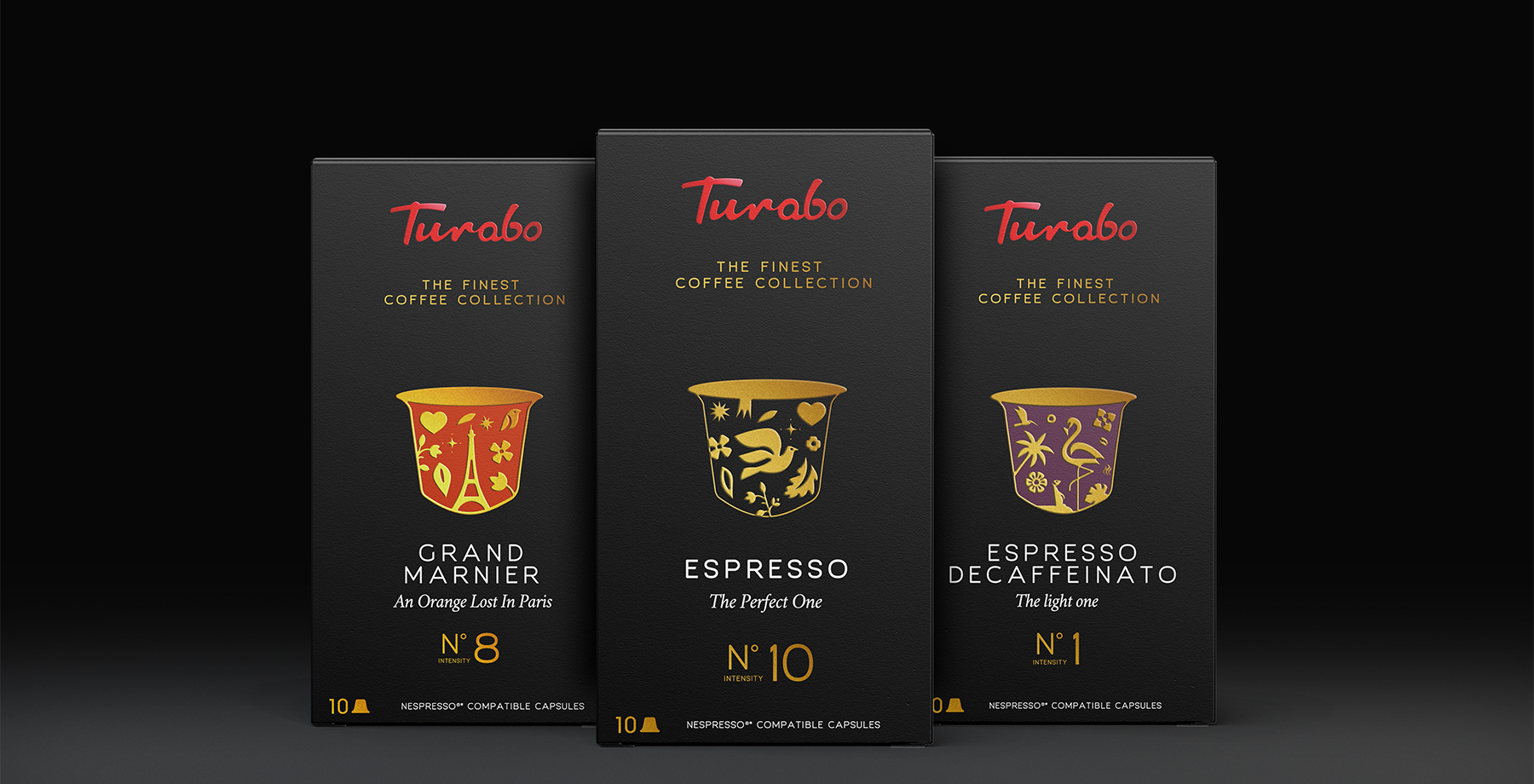 Turabo coffee design etichete