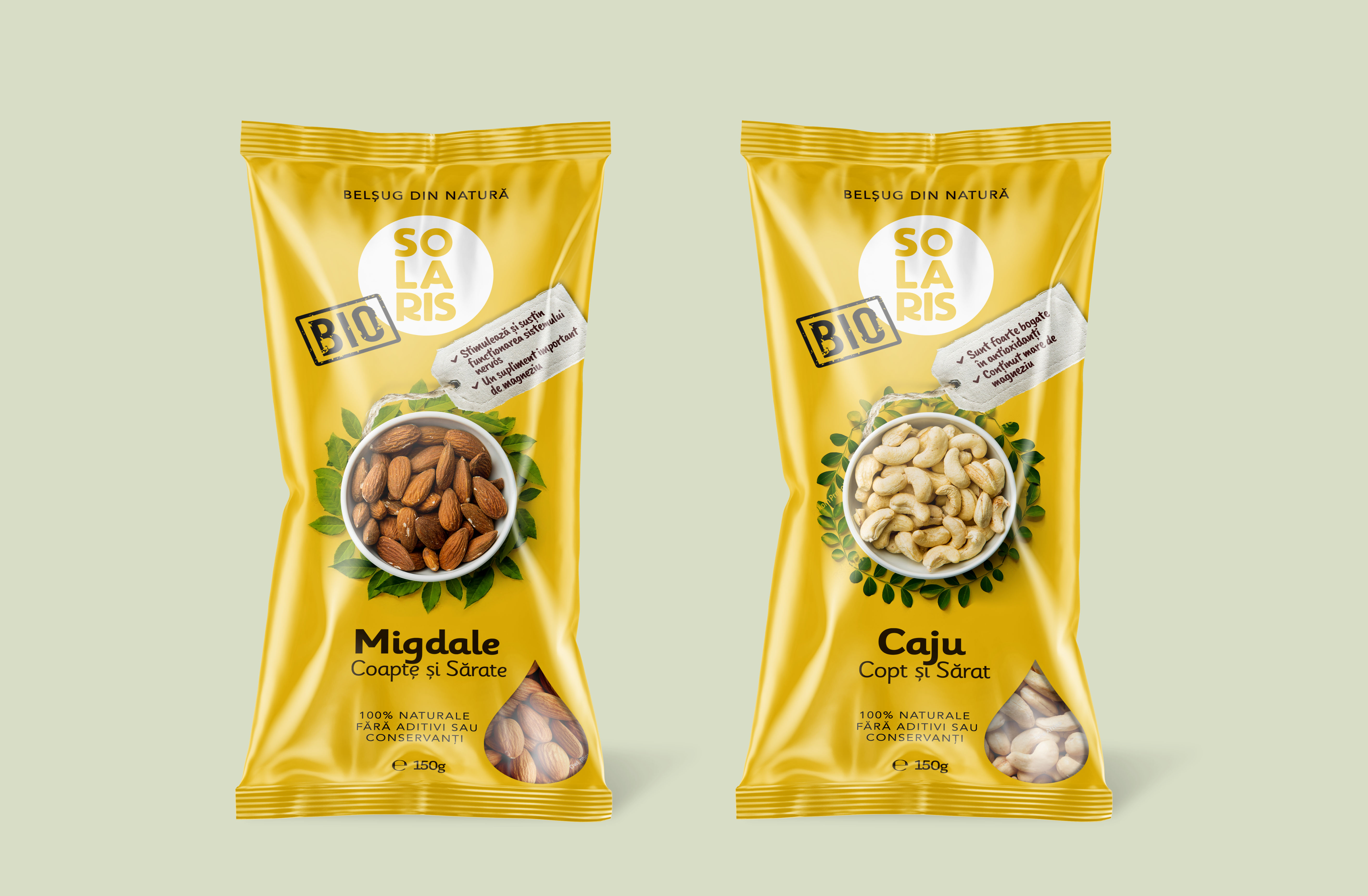 Solaris packaging design cashew almonds