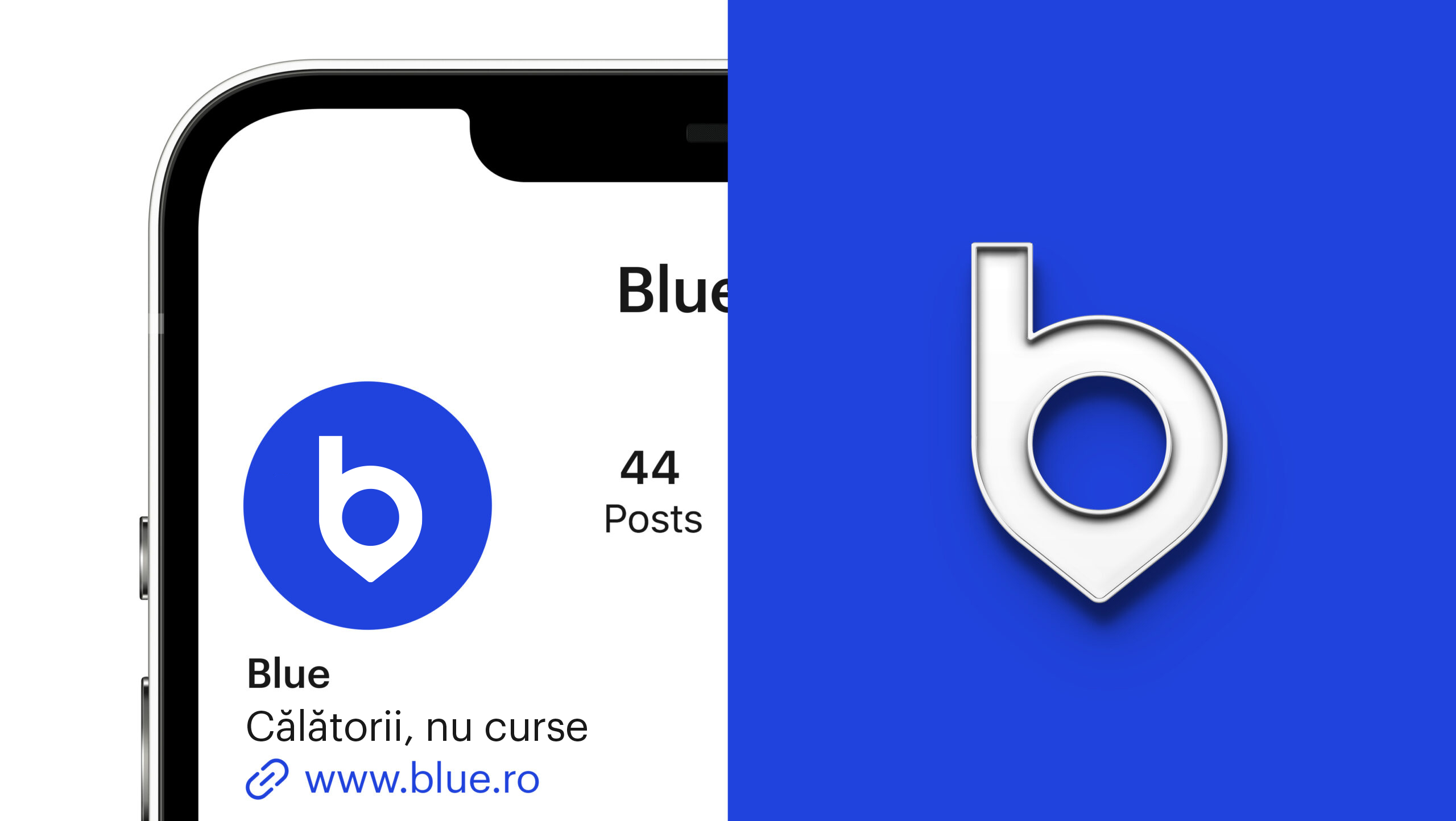 Blue ride sharing Social media profil